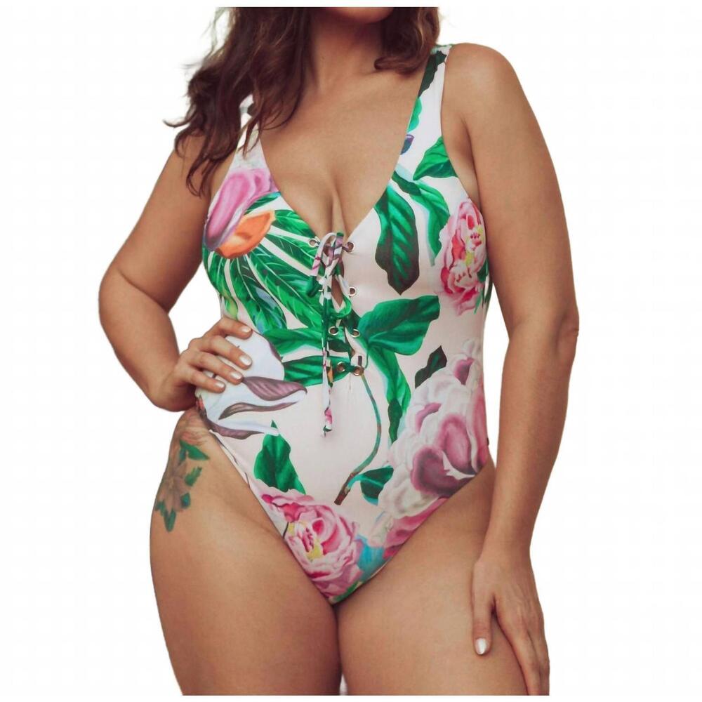 NEW KILO BRAVA high leg one piece swimsuit in tropical floral